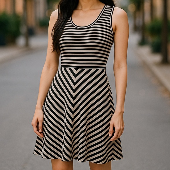 Calvin Klein Stripe Summer Dress | SIZE 2 - Picture 1 of 3